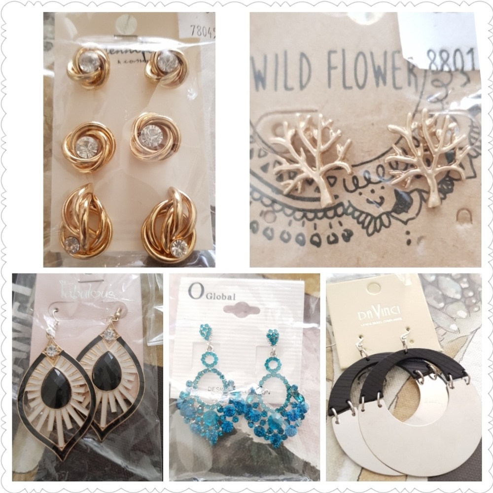 🆕 7 Pairs of Designer Earrings
